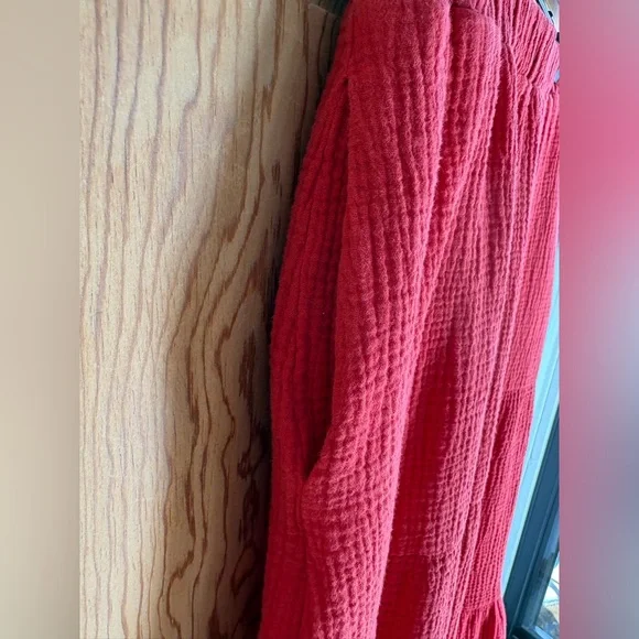 Rachel Zoe Coral-Red Tiered Maxi Skirt | Size Medium - Picture 4 of 7